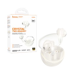 Auscultadores True Sem Fio Hoco EW202 Magic Branco Leitoso